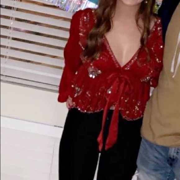 Free People Beaded Blouse - Picture 5 of 5